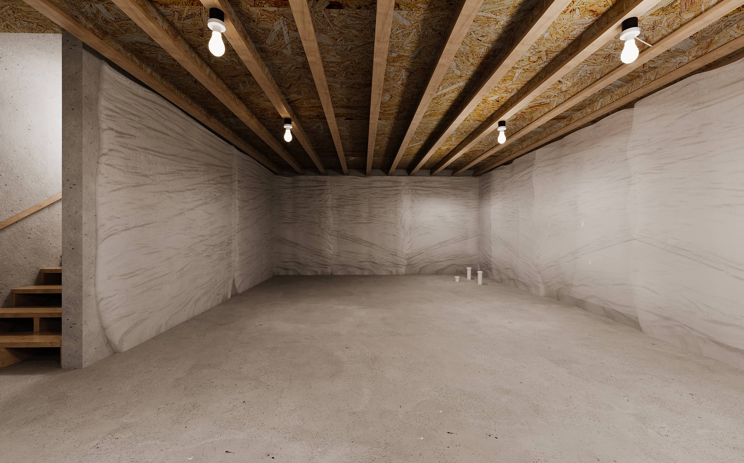 Welcome | Katona | Unfinished basement with stub-out plumbing